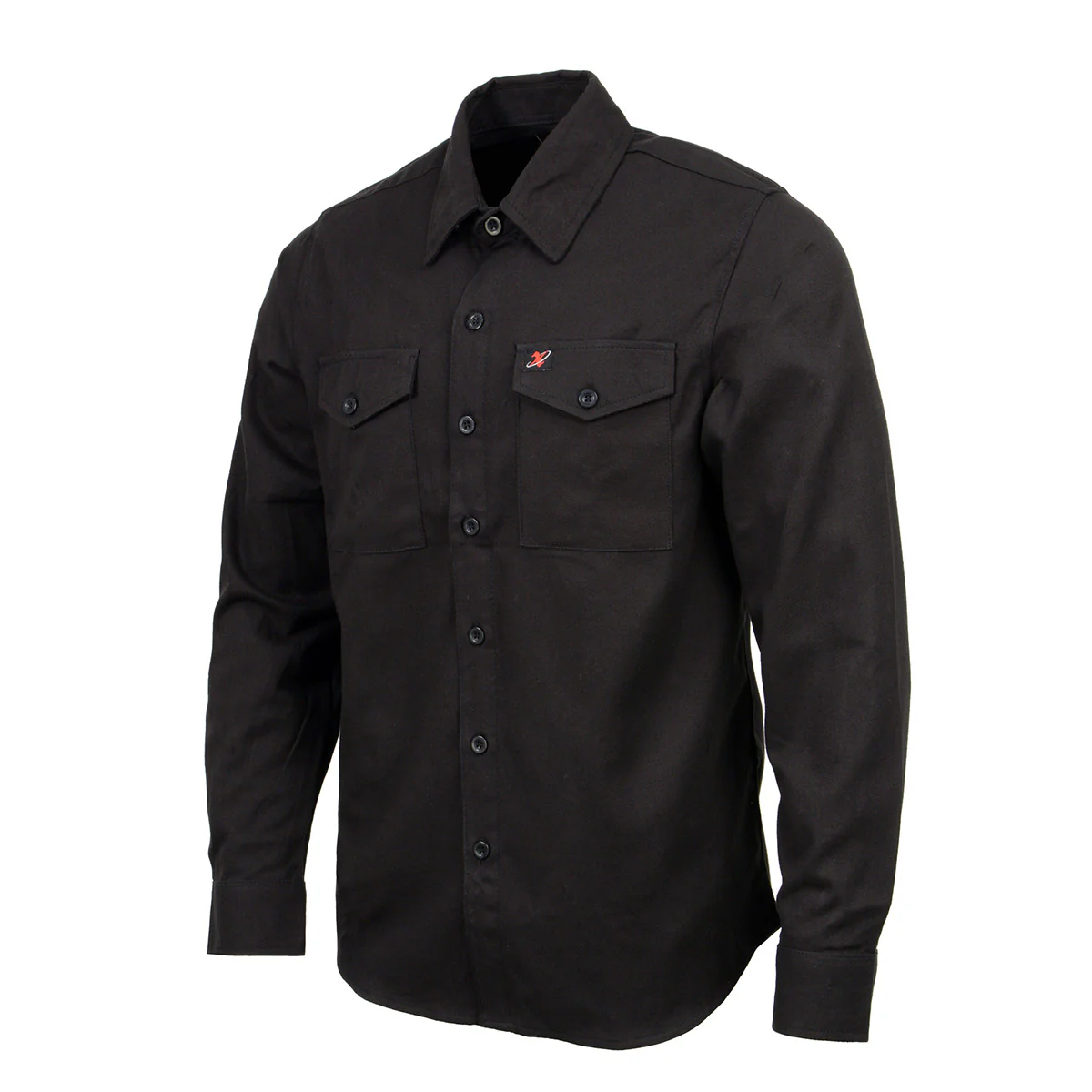 Milwaukee Leather MNG11655 Men's Solid Black Long Sleeve Cotton Flannel Shirt - Image 4