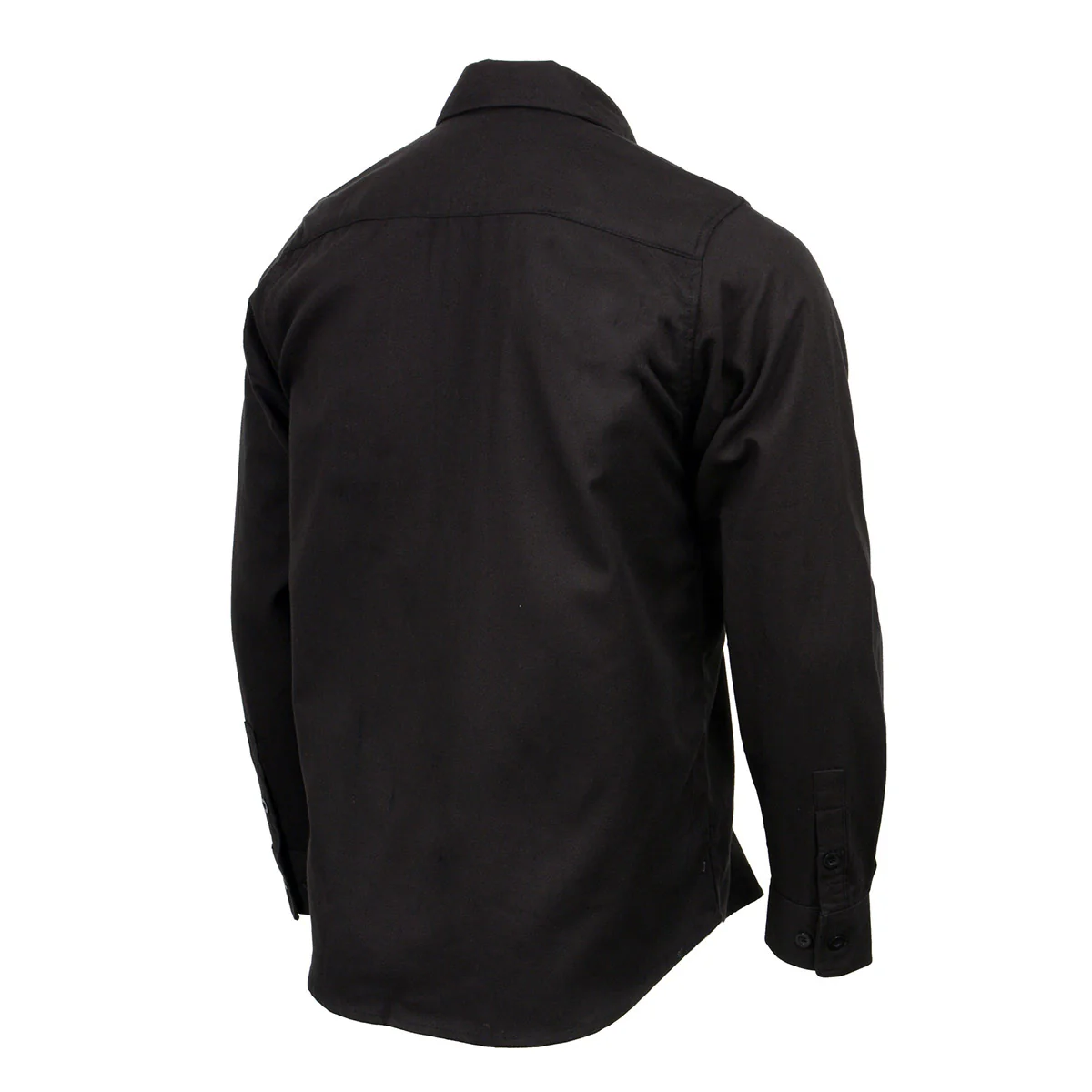 Milwaukee Leather MNG11655 Men's Solid Black Long Sleeve Cotton Flannel Shirt - Image 6
