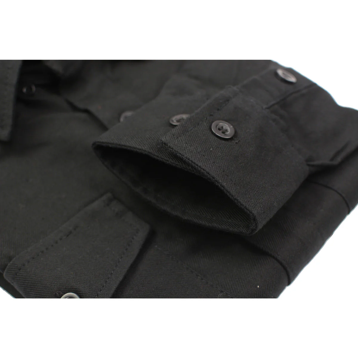 Milwaukee Leather MNG11655 Men's Solid Black Long Sleeve Cotton Flannel Shirt - Image 9
