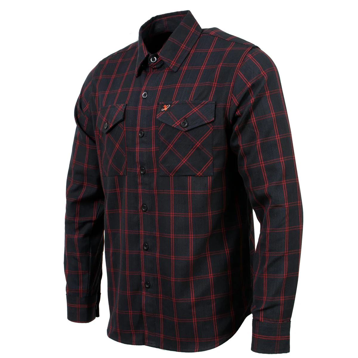 Milwaukee Leather MNG11665 Men's Black and Red Long Sleeve Cotton Flannel Shirt - Image 7