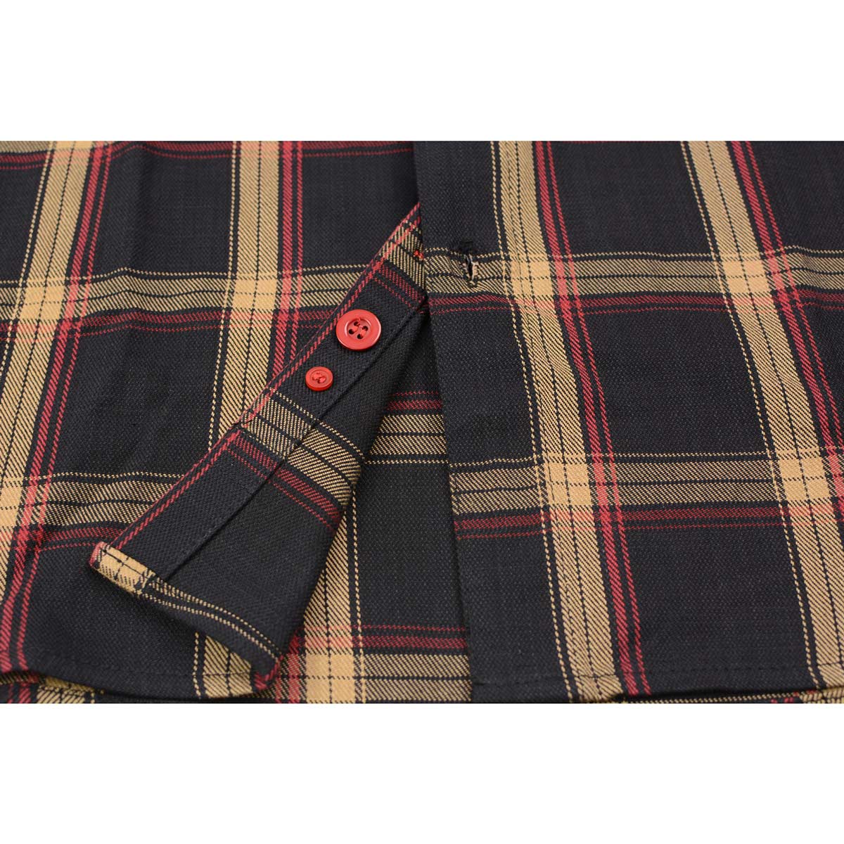 Milwaukee Leather MNG11669 Men's Black and Yellow with Red Long Sleeve Cotton Flannel Shirt - Image 11