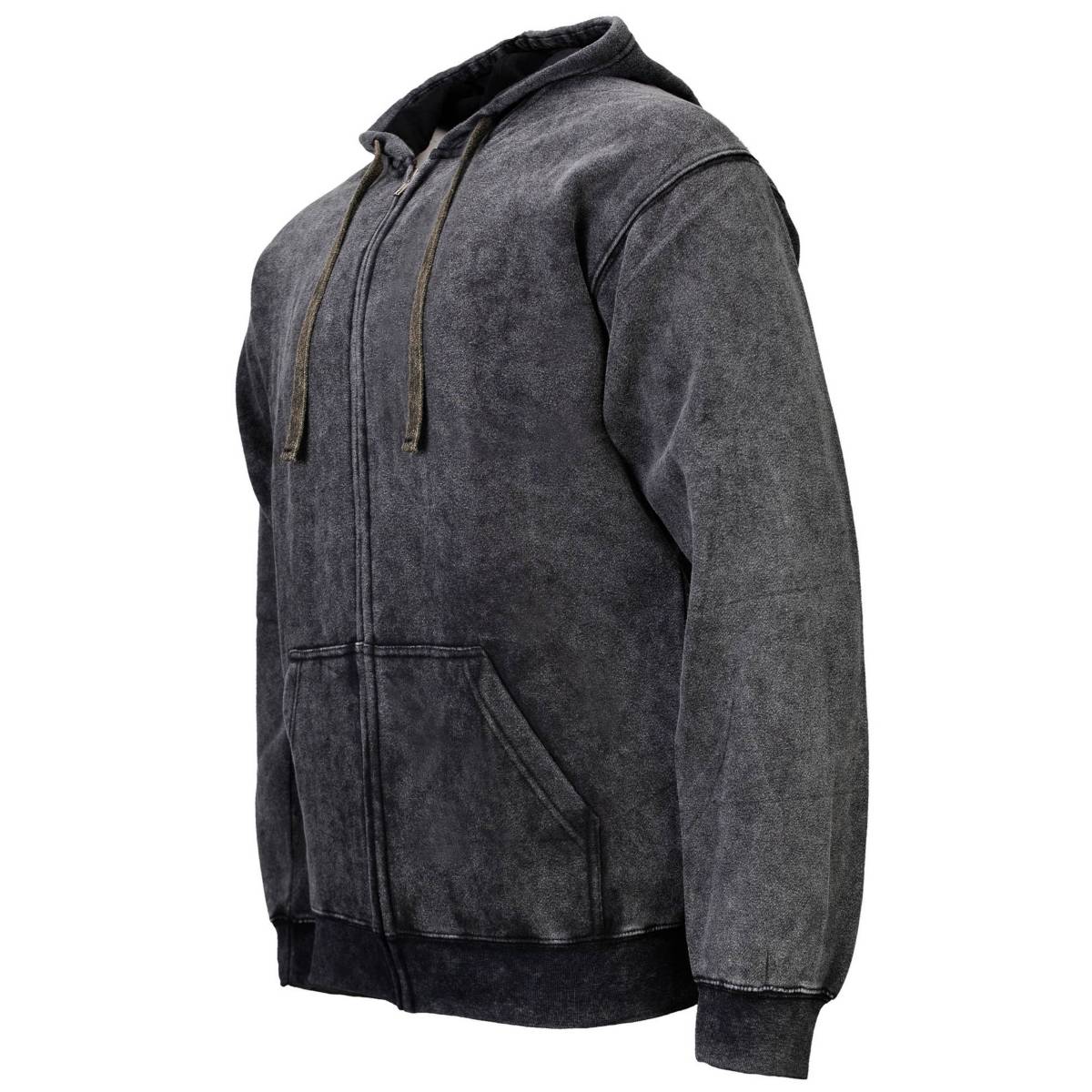 Milwaukee Leather MNG11684 Men's Gray and Black Zipper Front Premium Cotton Hoodie - Image 4