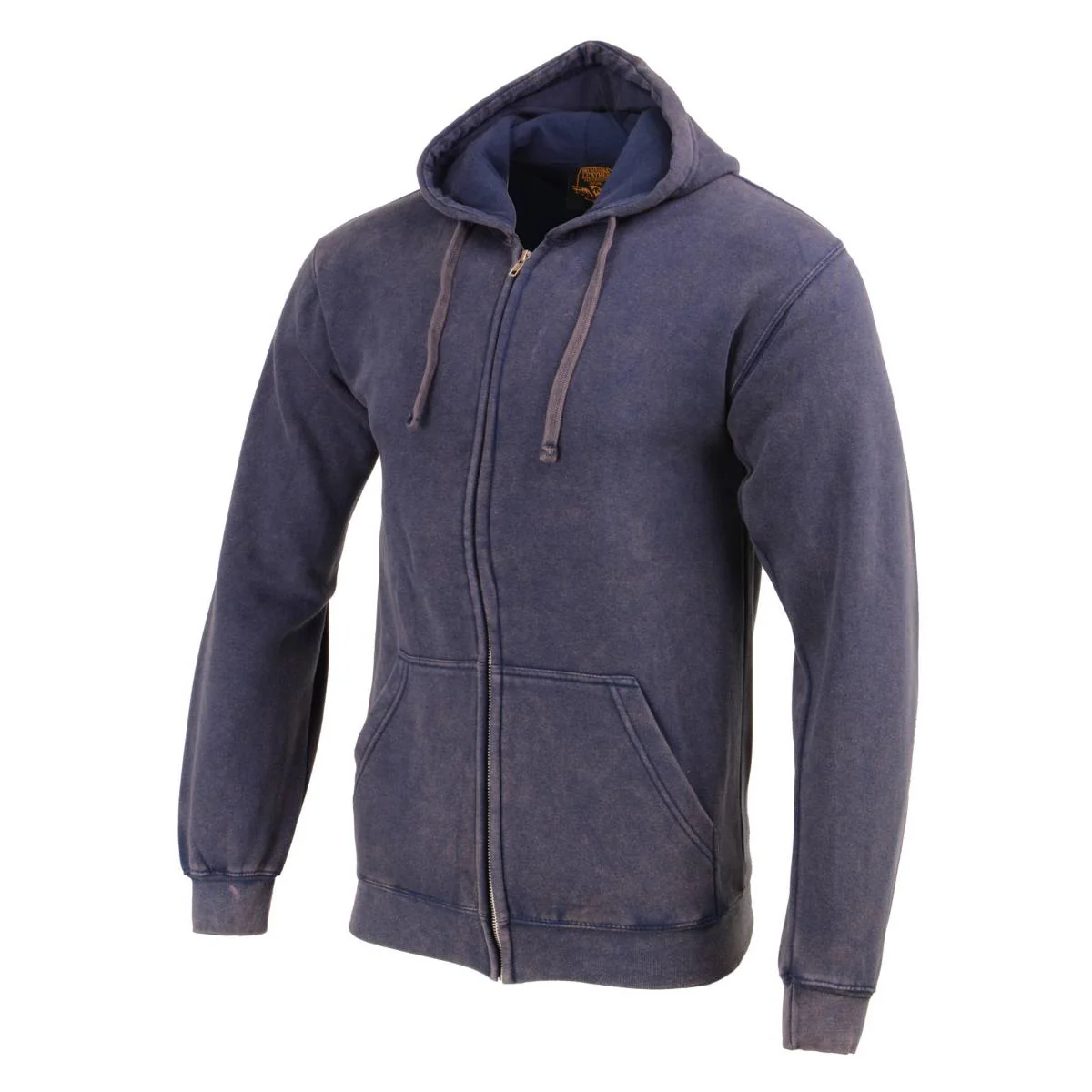Milwaukee Leather MNG11688 Men's Navy and White Zipper Front Premium Cotton Hoodie - Image 7