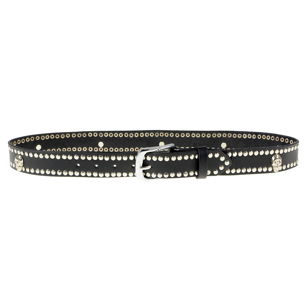 Milwaukee Leather MP7103 Men's Black Studs and Skulls Genuine Leather Belt with Buckle - 1.5 inches Wide - Image 10