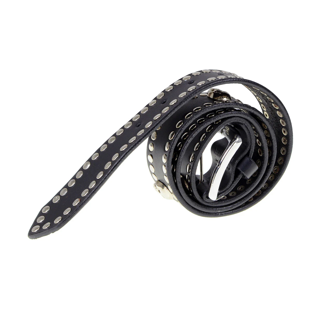 Milwaukee Leather MP7103 Men's Black Studs and Skulls Genuine Leather Belt with Buckle - 1.5 inches Wide - Image 9