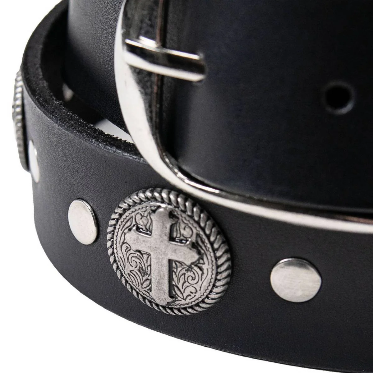 Milwaukee Leather MP7108 Men's Don't Thread On Me Black Leather Belt w/ Interchangeable Buckle - 1.5 inches Wide - Image 14