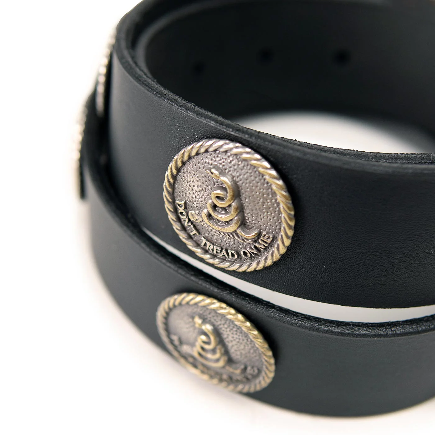 Milwaukee Leather MP7109 Men's Don't Thread On Me Black Leather Belt w/ Interchangeable Buckle - 1.5 inches Wide - Image 4