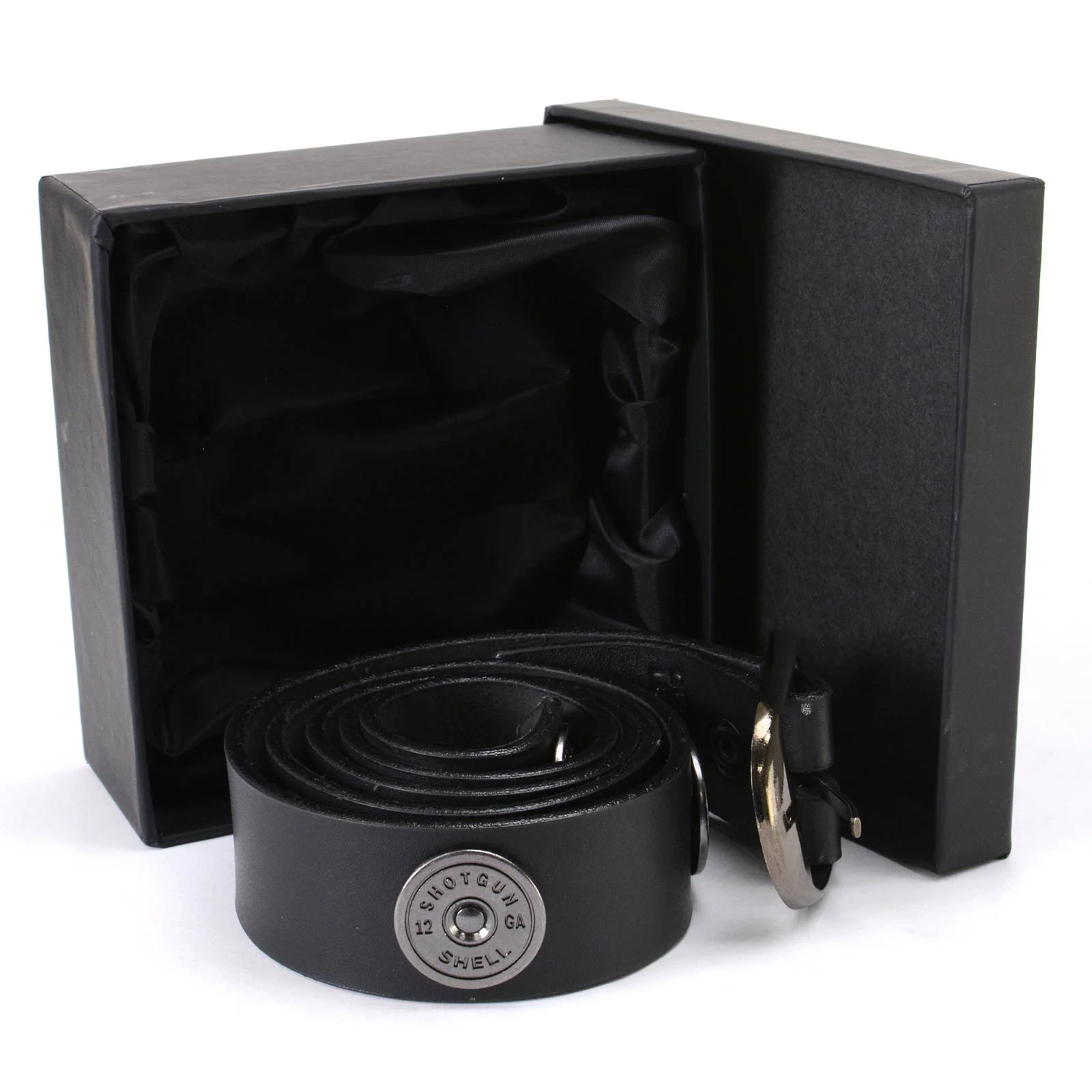 Milwaukee Leather MP7111 Men's Black Premium Leather 1.5 Inch Wide Belt with 12 Gauge Shell Emblems - Image 2