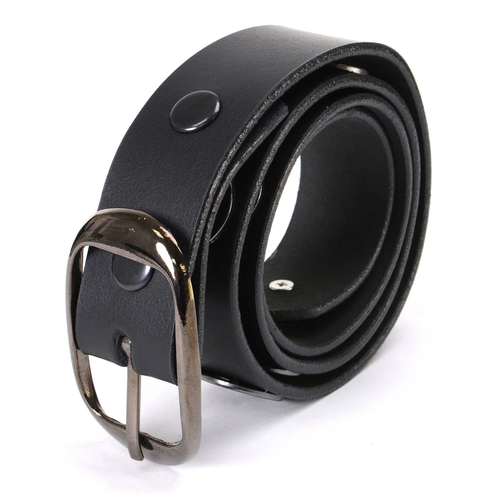 Milwaukee Leather MP7111 Men's Black Premium Leather 1.5 Inch Wide Belt with 12 Gauge Shell Emblems - Image 4