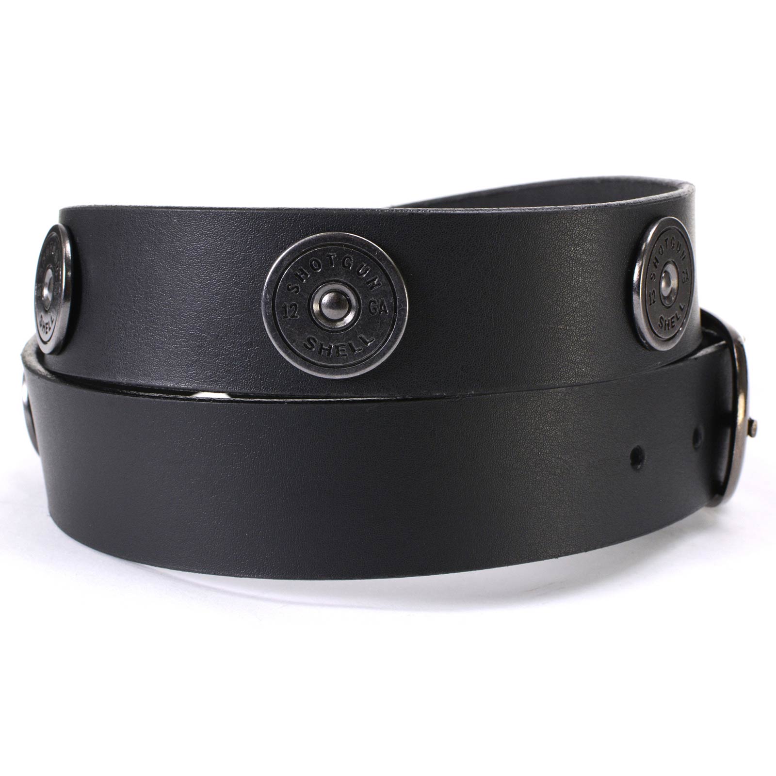 Milwaukee Leather MP7111 Men's Black Premium Leather 1.5 Inch Wide Belt with 12 Gauge Shell Emblems - Image 7