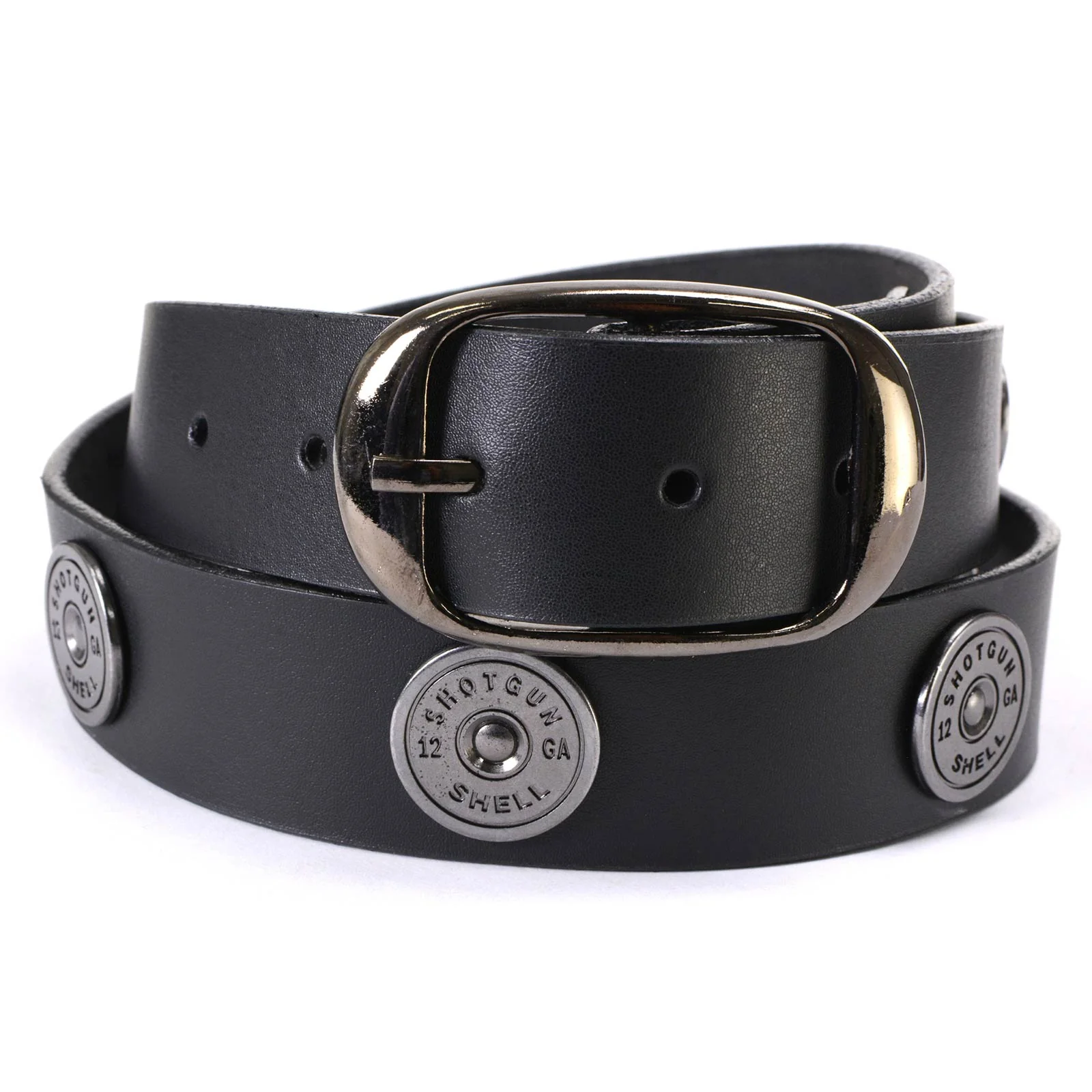 Milwaukee Leather MP7111 Men's Black Premium Leather 1.5 Inch Wide Belt with 12 Gauge Shell Emblems - Image 8