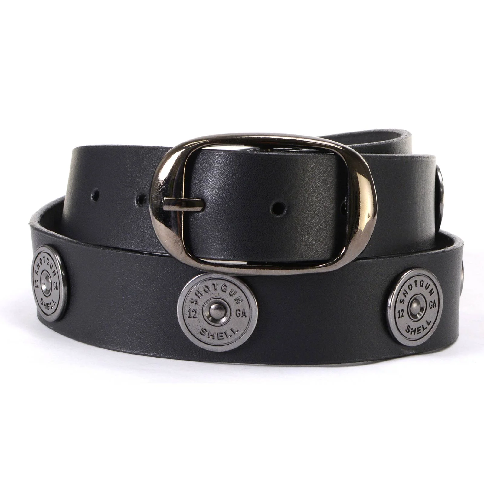 Milwaukee Leather MP7111 Men's Black Premium Leather 1.5 Inch Wide Belt with 12 Gauge Shell Emblems - Image 9