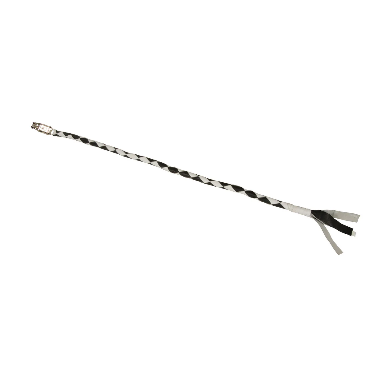 Milwaukee Leather 36'' Genuine Leather Whip - Black and White Get Back Whip for Handlebar - Biker Whip - MP7900 - Image 2