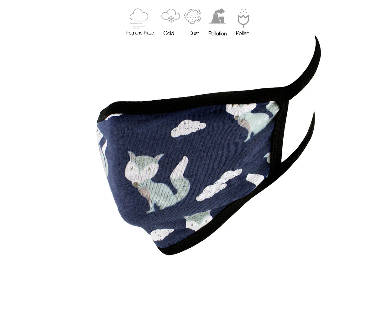 Milwaukee Leather MP7924FM Ladies 'Foxes' Design' 100 % Cotton Protective Face Mask with Optional Filter Pocket - Image 3
