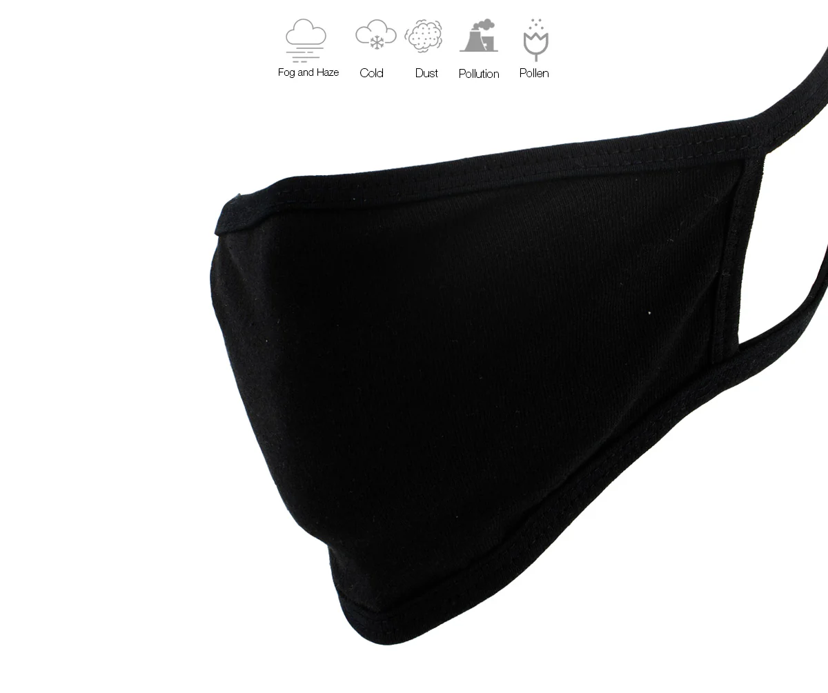 Milwaukee Leather MP7925FM Kids 'Solid Black' 100 % Cotton Protective Face Mask with Optional Filter Pocket - Image 3