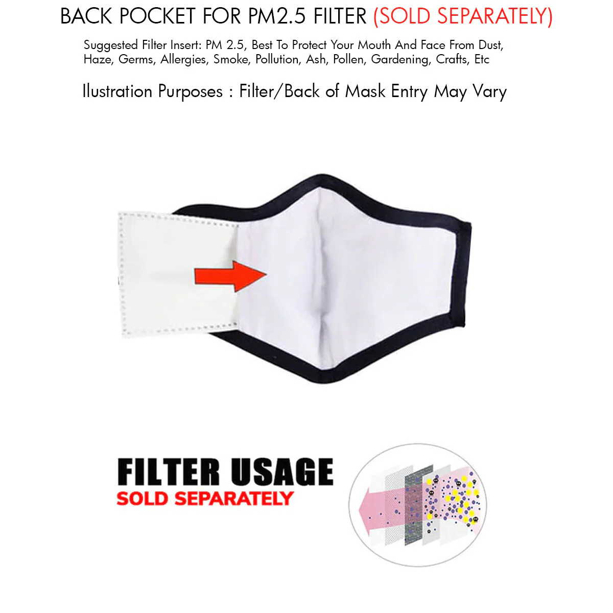 Milwaukee Leather MP7928FM 'Red Skulls' 100 % Cotton Protective Face Mask with Optional Filter Pocket - Image 4