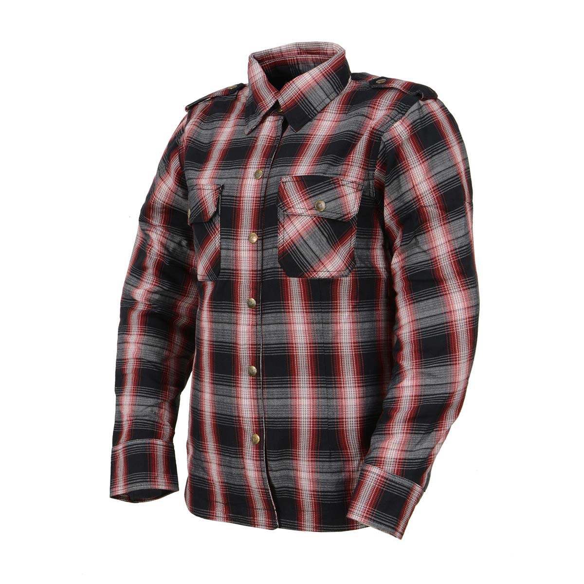 Milwaukee Leather MPL2604 Women’s Ember CE Armored Plaid Flannel Biker Shirt - Reinforced w/ Aramid Fiber - Image 10