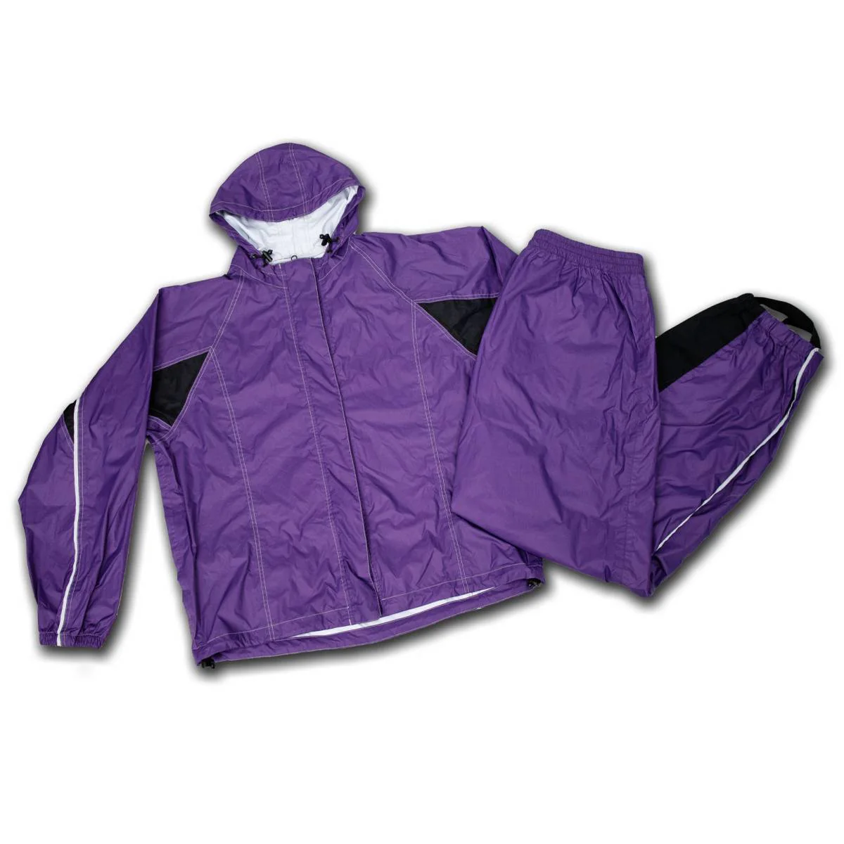 Milwaukee Leather MPL9607 Women's Purple Water Resistant Rain Suit w/ Reflective Material and Hoodie - Image 9