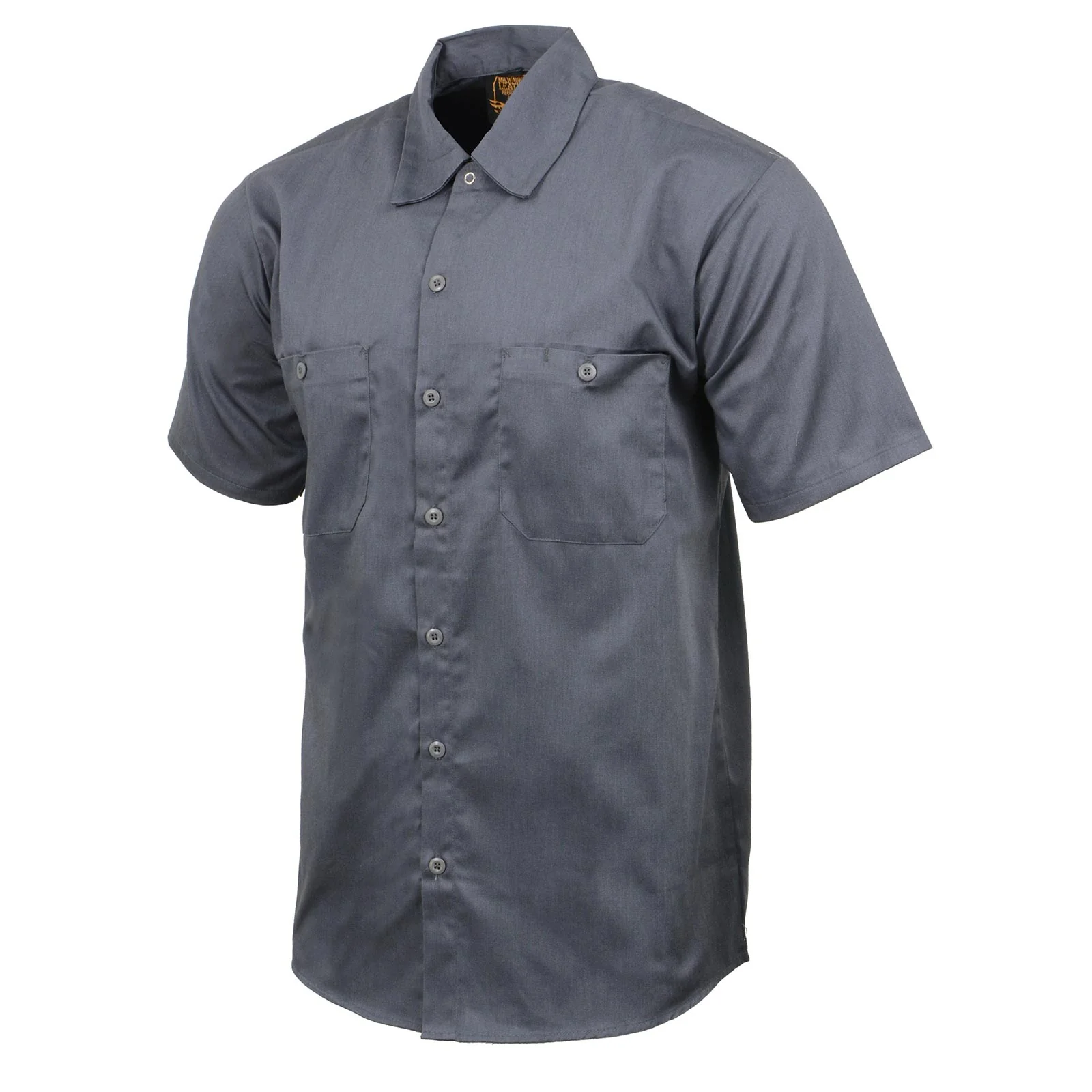 Milwaukee Leather MDM11668 Men’s Grey Button-Up Heavy-Duty Work Shirt - Classic Mechanic Shirt w/ Pockets - Image 11