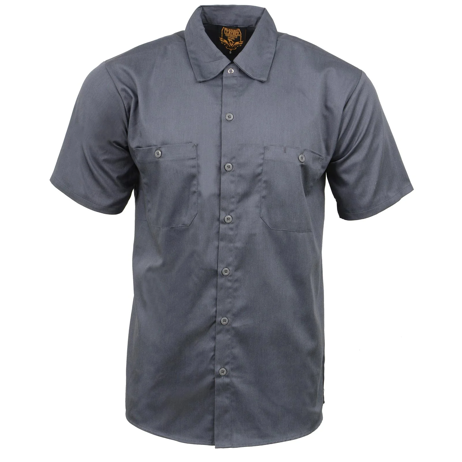 Milwaukee Leather MDM11668 Men’s Grey Button-Up Heavy-Duty Work Shirt - Classic Mechanic Shirt w/ Pockets - Image 12
