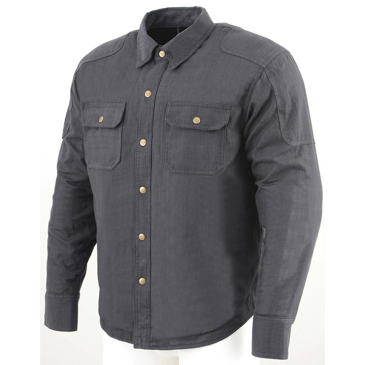 Milwaukee Leather MPM1622 Men's Black Armored Denim Long Sleeve Shirt Reinforced w/ Aramid Fibers - Image 11