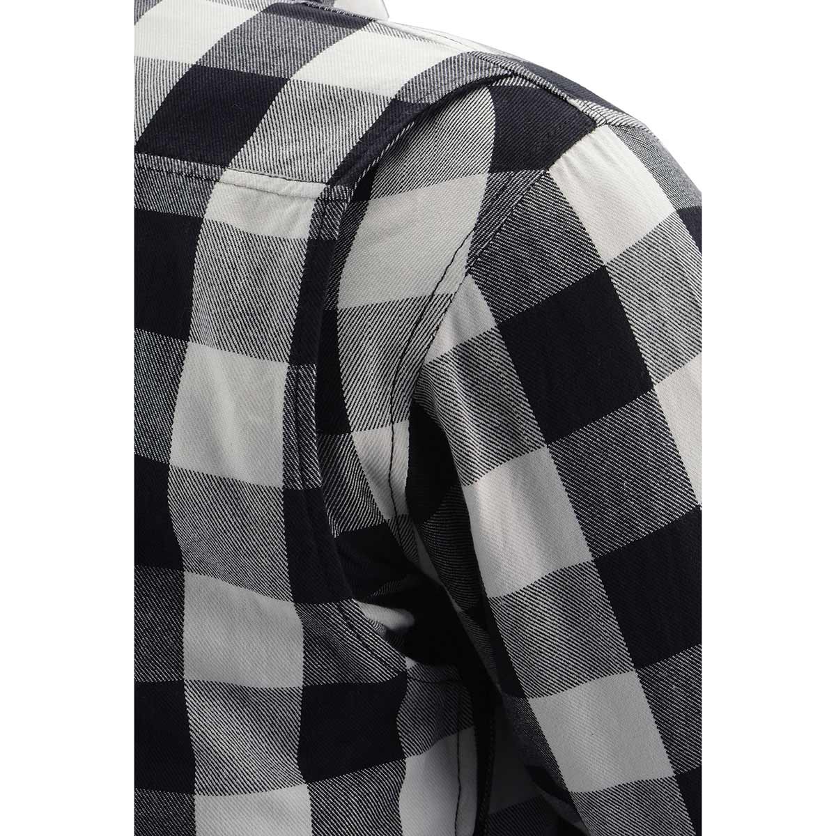 Milwaukee Leather MPM1633 Men's Plaid Flannel Biker Shirt with CE Approved Armor - Reinforced w/ Aramid Fiber - Image 10