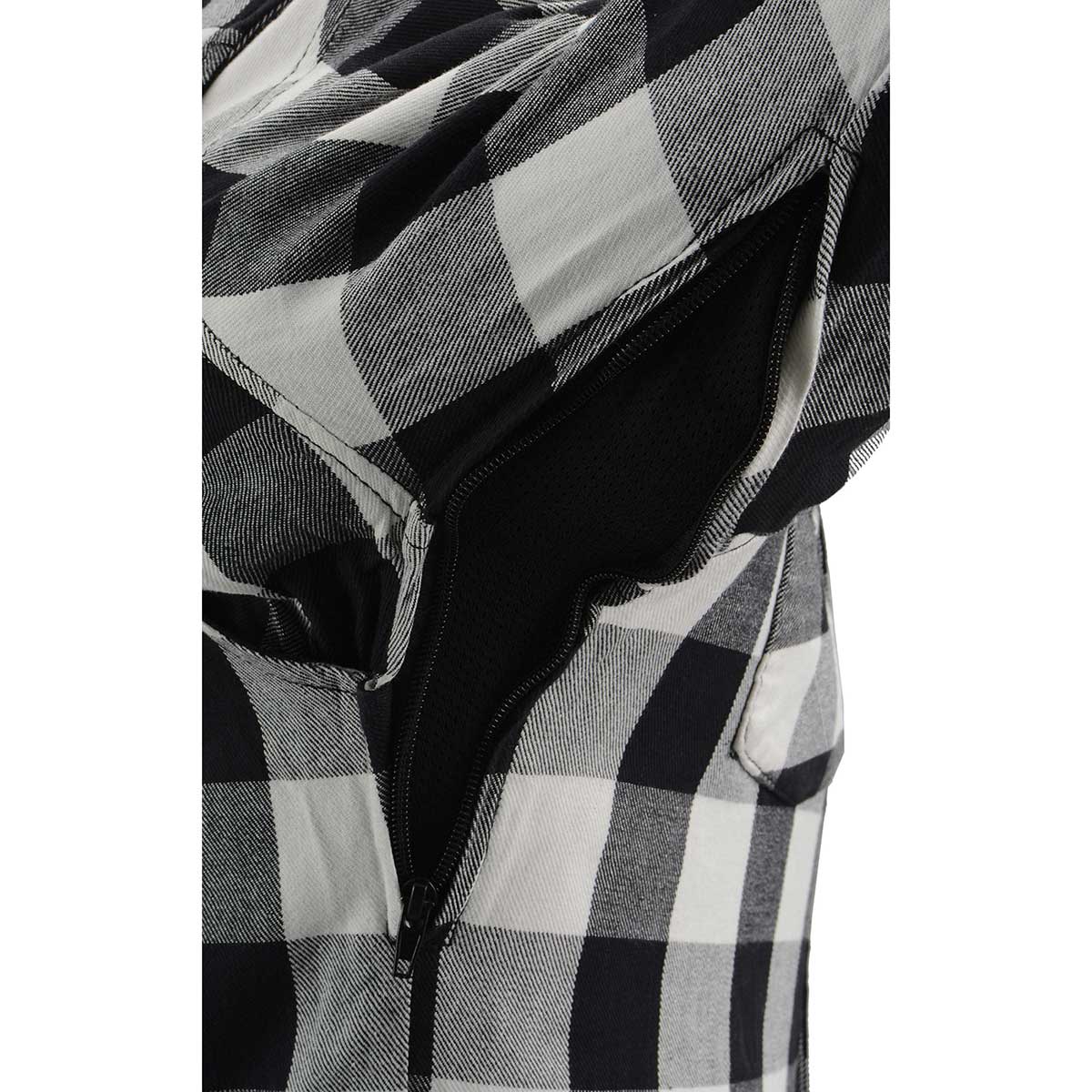 Milwaukee Leather MPM1633 Men's Plaid Flannel Biker Shirt with CE Approved Armor - Reinforced w/ Aramid Fiber - Image 11