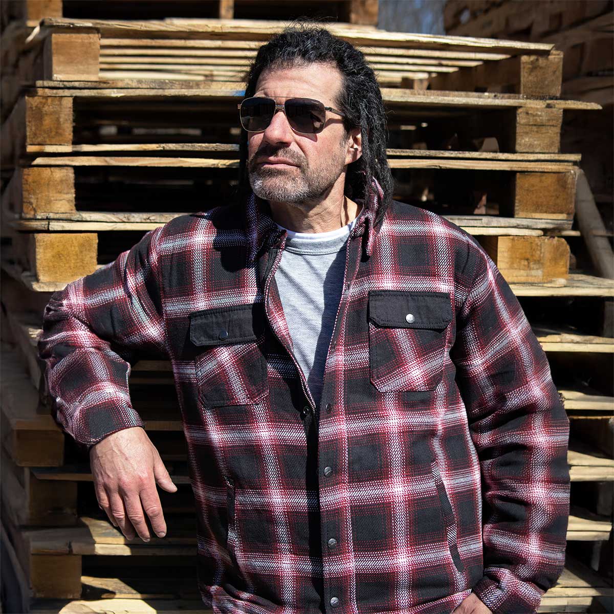 Milwaukee Leather Men's Heavy-Duty Checkered Flannel Riding Shirt - Warm Lined - Zippered Hand Pockets - MPM1637 - Image 8