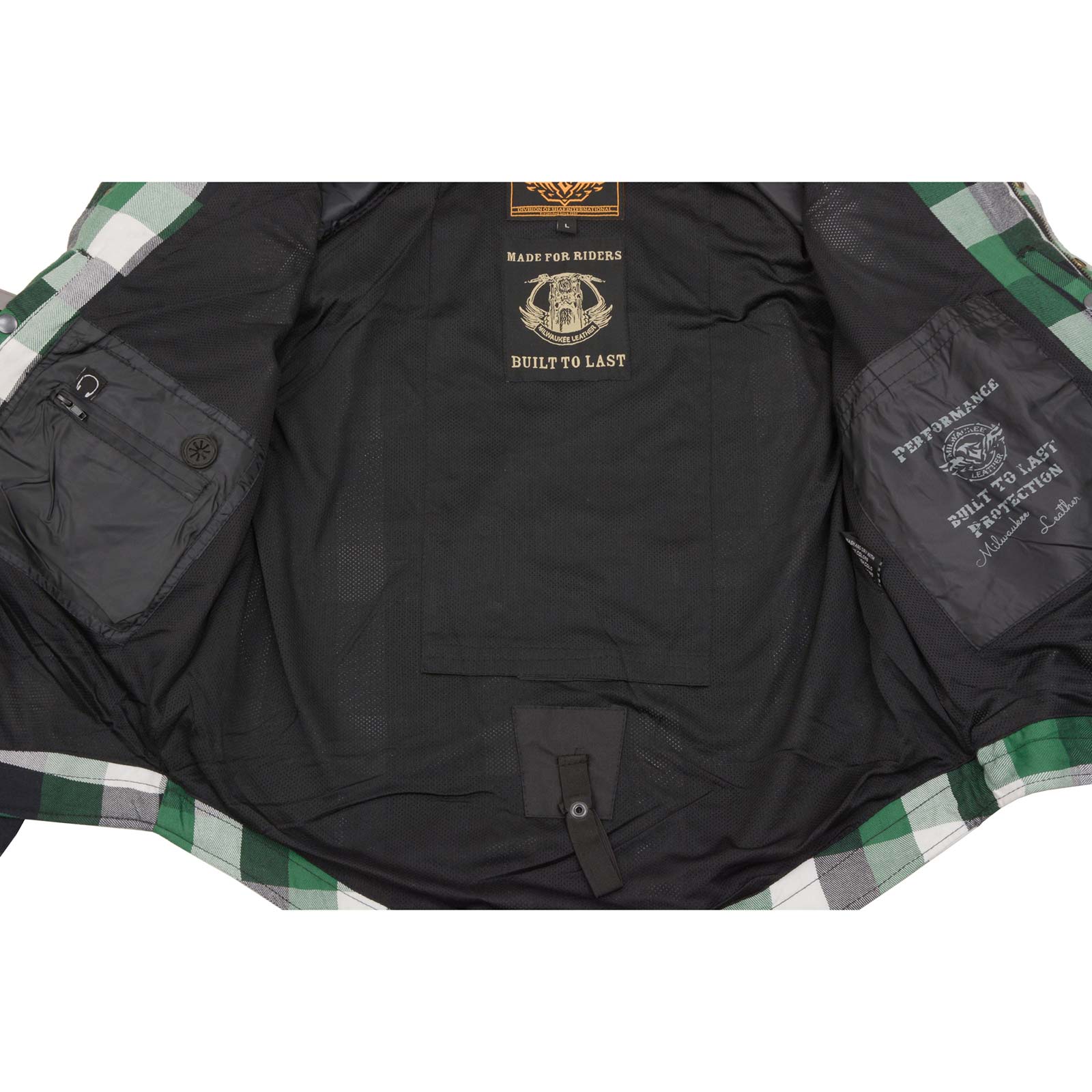 Milwaukee Leather MPM1651 Men's Plaid Flannel Biker Shirt with CE Approved Armor - Reinforced w/ Aramid Fiber - Image 13