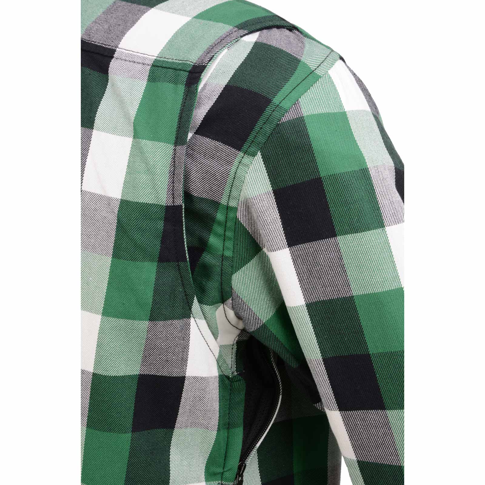 Milwaukee Leather MPM1651 Men's Plaid Flannel Biker Shirt with CE Approved Armor - Reinforced w/ Aramid Fiber - Image 9