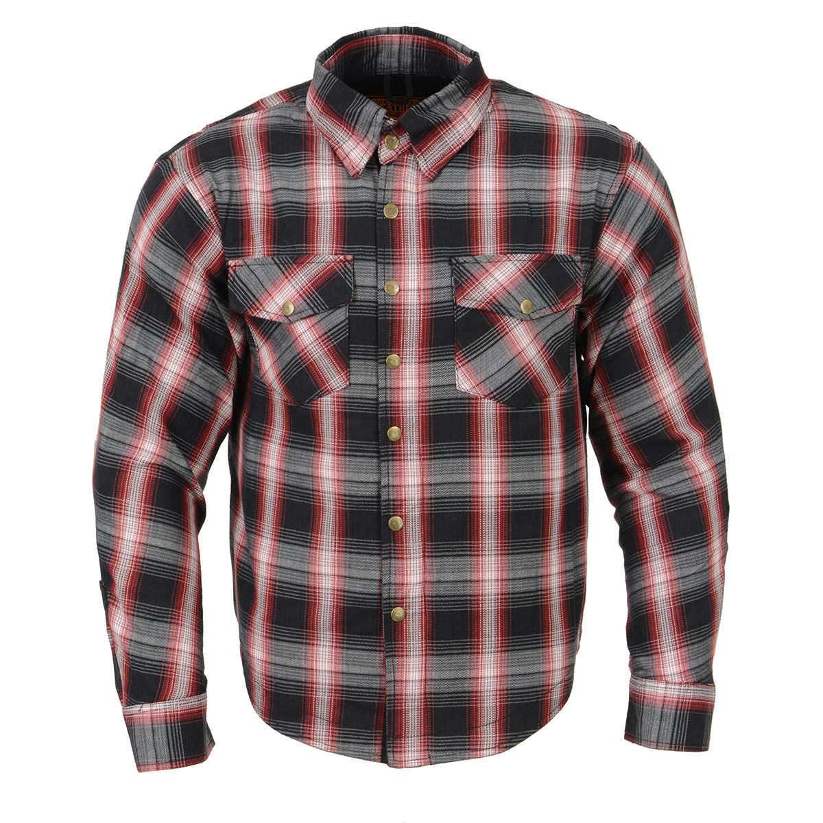 Milwaukee Leather MPM1653 Men's Plaid Flannel Biker Shirt with CE Approved Armor - Reinforced w/ Aramid Fibers - Image 12