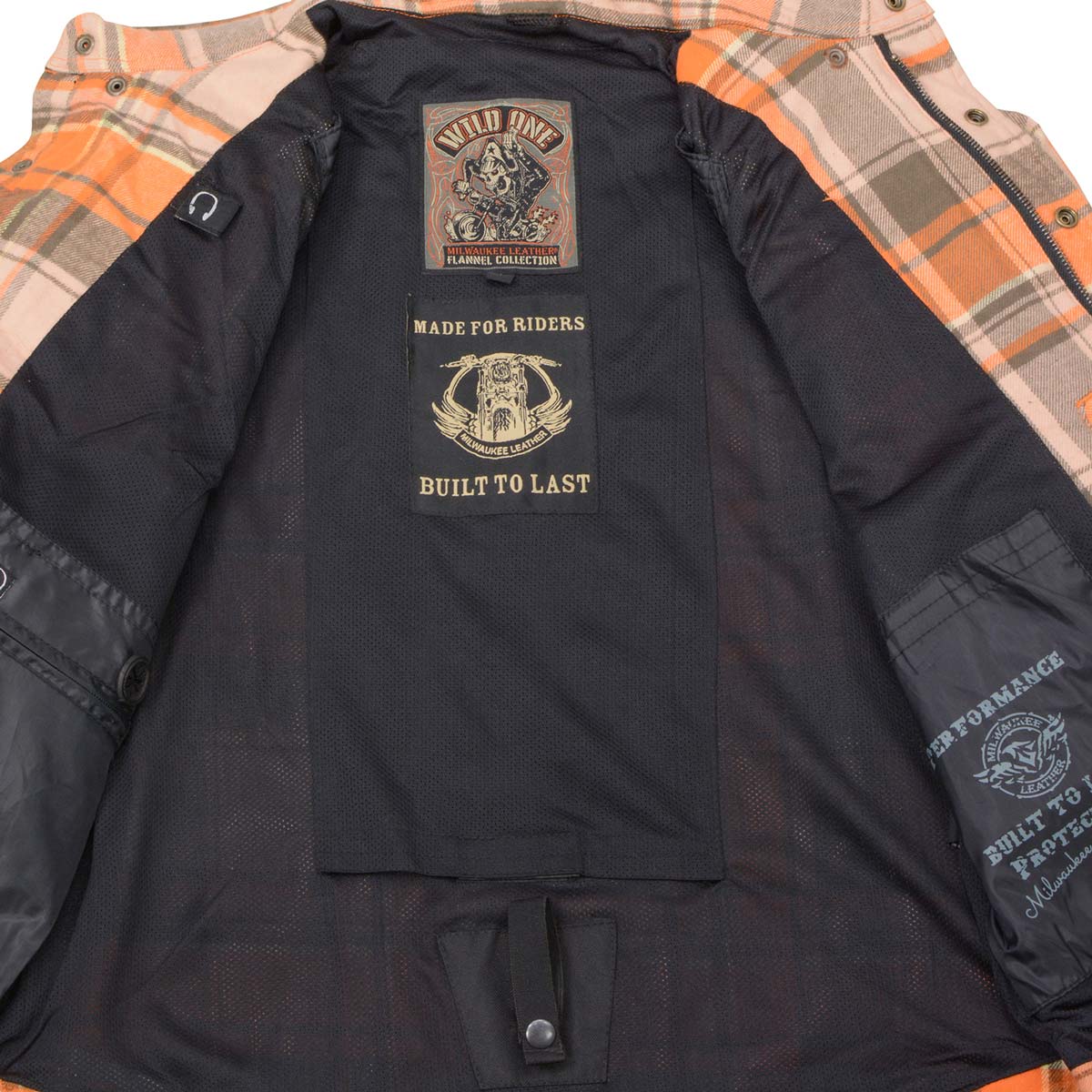 Milwaukee Leather MPM1657 Men's Plaid Flannel Biker Shirt with CE Approved Armor - Reinforced w/ Aramid Fiber - Image 12