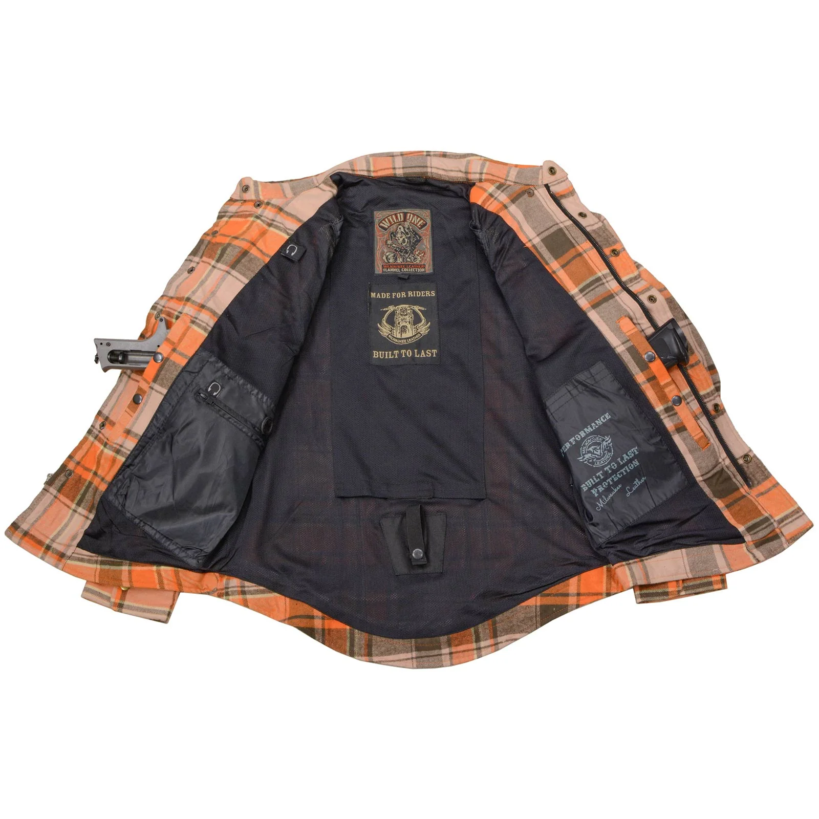 Milwaukee Leather MPM1657 Men's Plaid Flannel Biker Shirt with CE Approved Armor - Reinforced w/ Aramid Fiber - Image 14