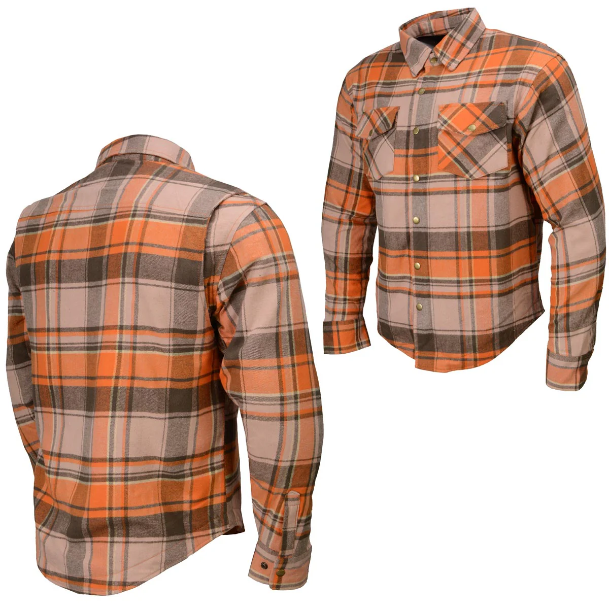 Milwaukee Leather MPM1657 Men's Plaid Flannel Biker Shirt with CE Approved Armor - Reinforced w/ Aramid Fiber - Image 9