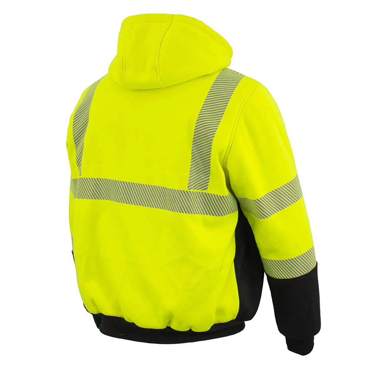 Nexgen Heat MPM1773SET Men's Heated High Visibility Work Hoodie, Neon Green Hi Vis Reflective Hoodie w/ Battery - Image 10