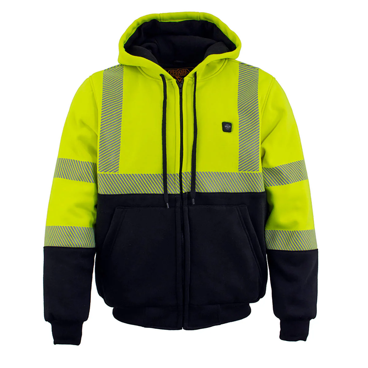 Nexgen Heat MPM1773SET Men's Heated High Visibility Work Hoodie, Neon Green Hi Vis Reflective Hoodie w/ Battery - Image 12