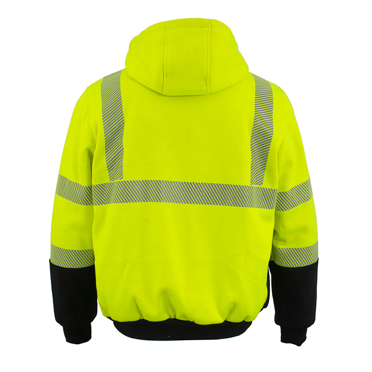 Nexgen Heat MPM1773SET Men's Heated High Visibility Work Hoodie, Neon Green Hi Vis Reflective Hoodie w/ Battery - Image 8