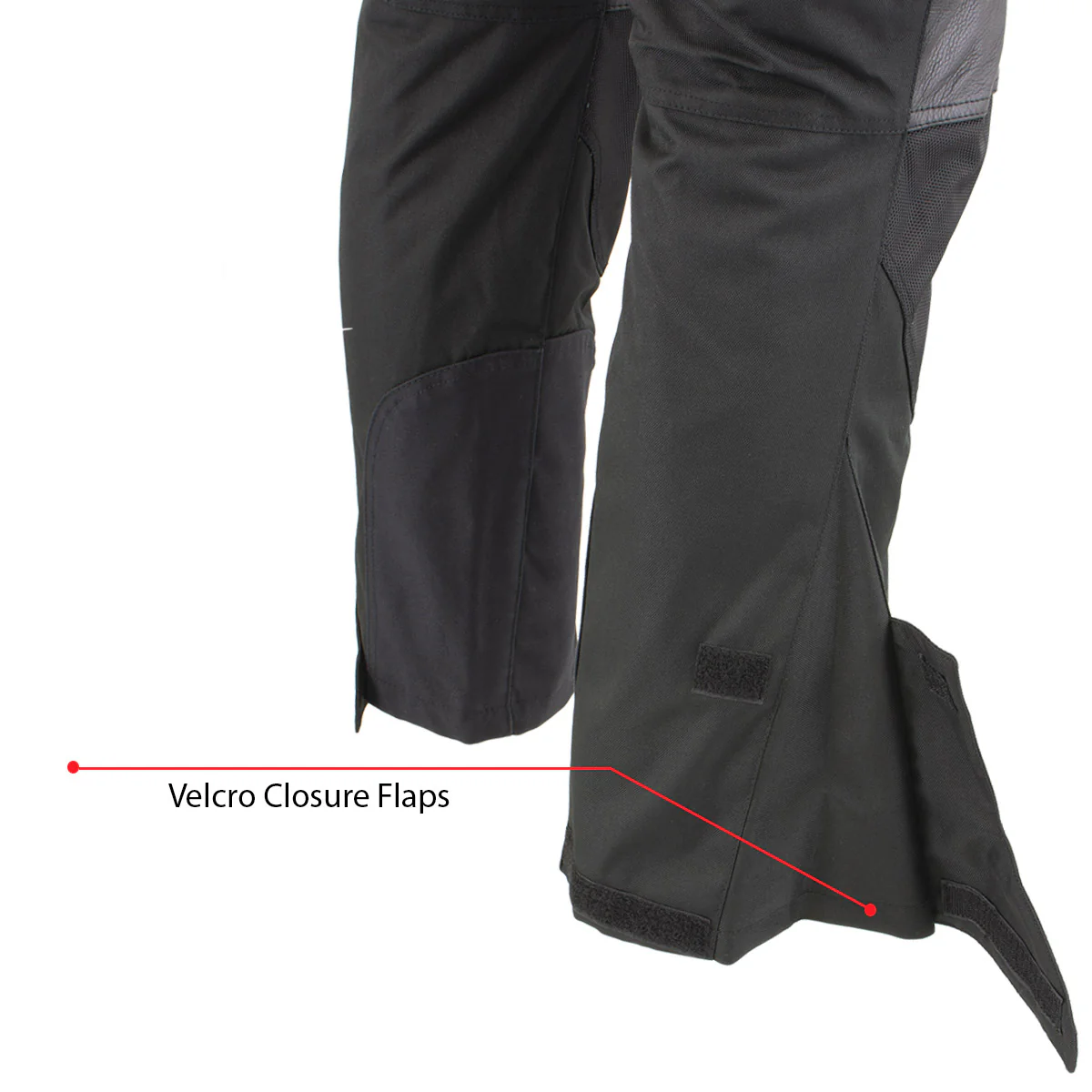 Milwaukee Leather MPM5728 Men’s Black Tri-Tex and Leather Motorcycle Biker Racing Pants w/ CE Armor Protection - Image 7