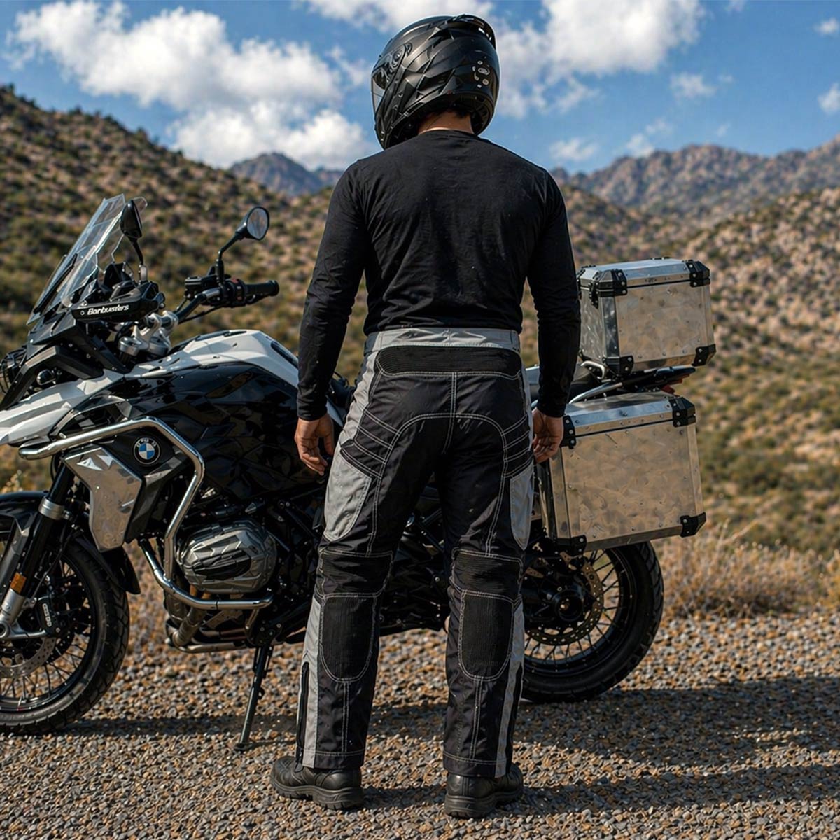 Milwaukee Leather MPM5730 Men's Black and Grey Tri-Tex Fabric Motorcycle Rider Pants w/ CE Armor Protection - Image 5