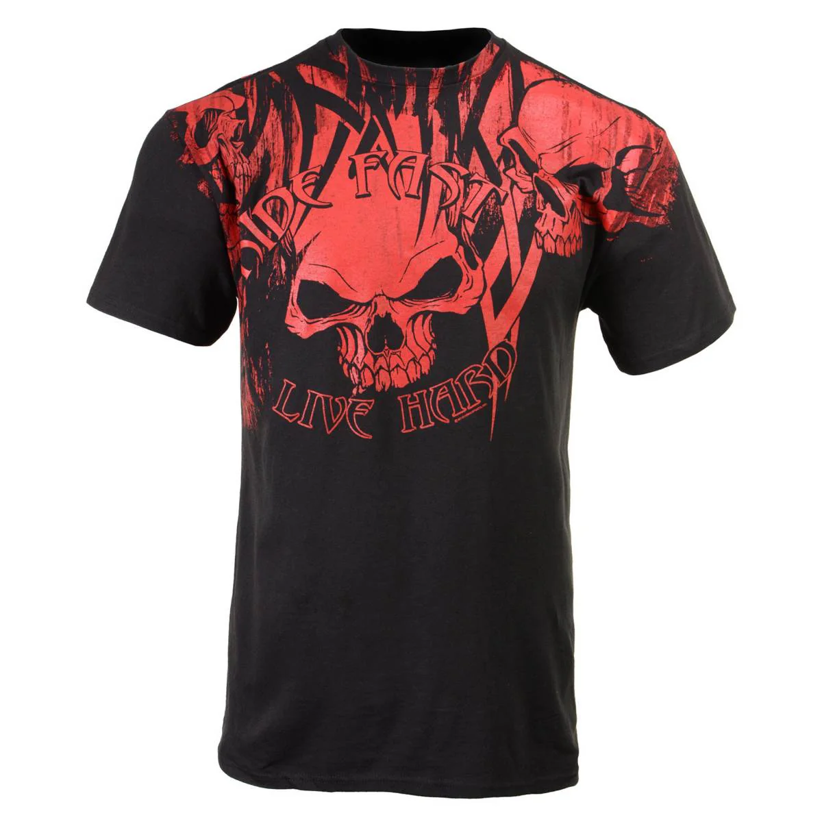 Milwaukee Leather MPMH116002 'Over the Top, Ride Fast- Live Hard' Black T-Shirt - Image 45