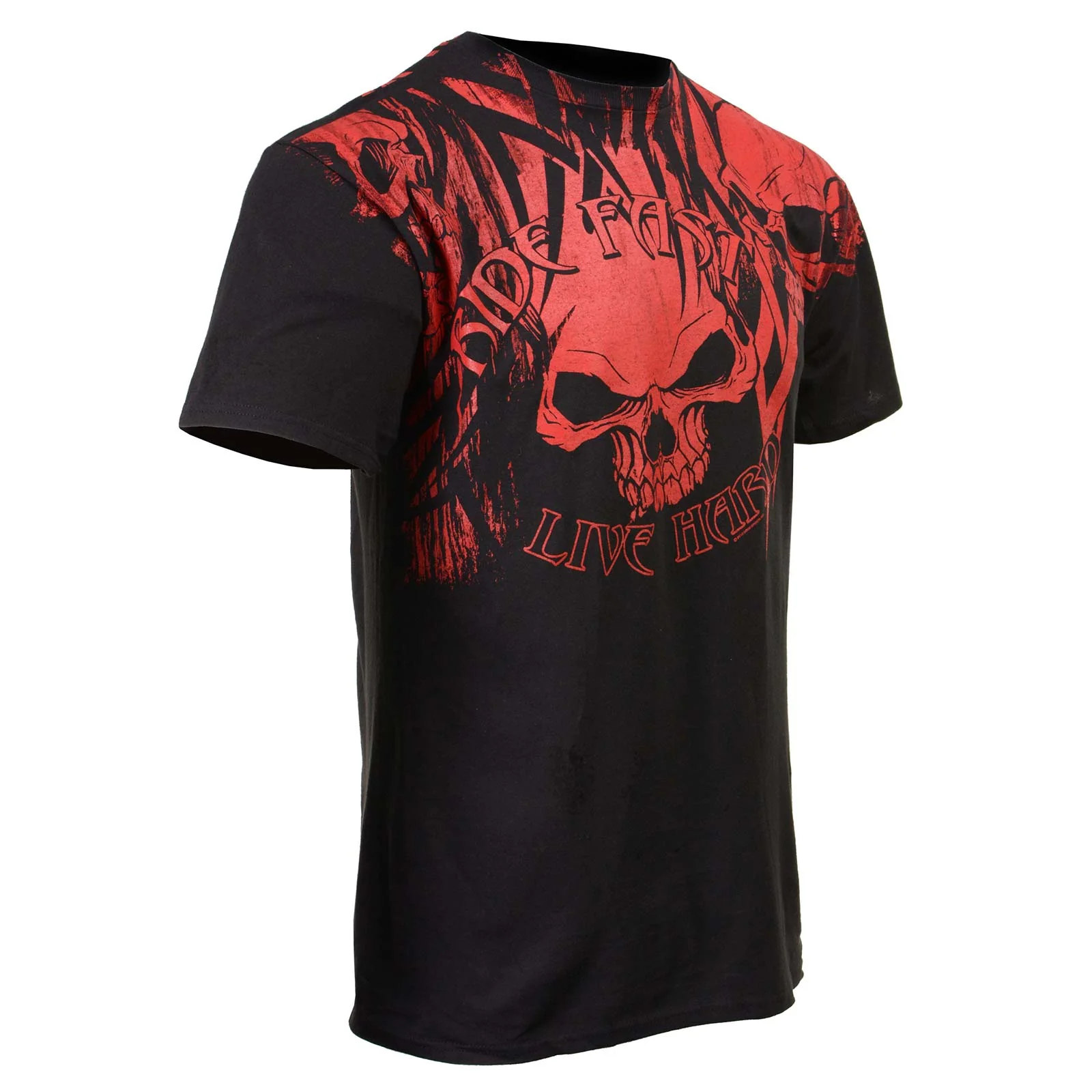 Milwaukee Leather MPMH116002 'Over the Top, Ride Fast- Live Hard' Black T-Shirt - Image 9