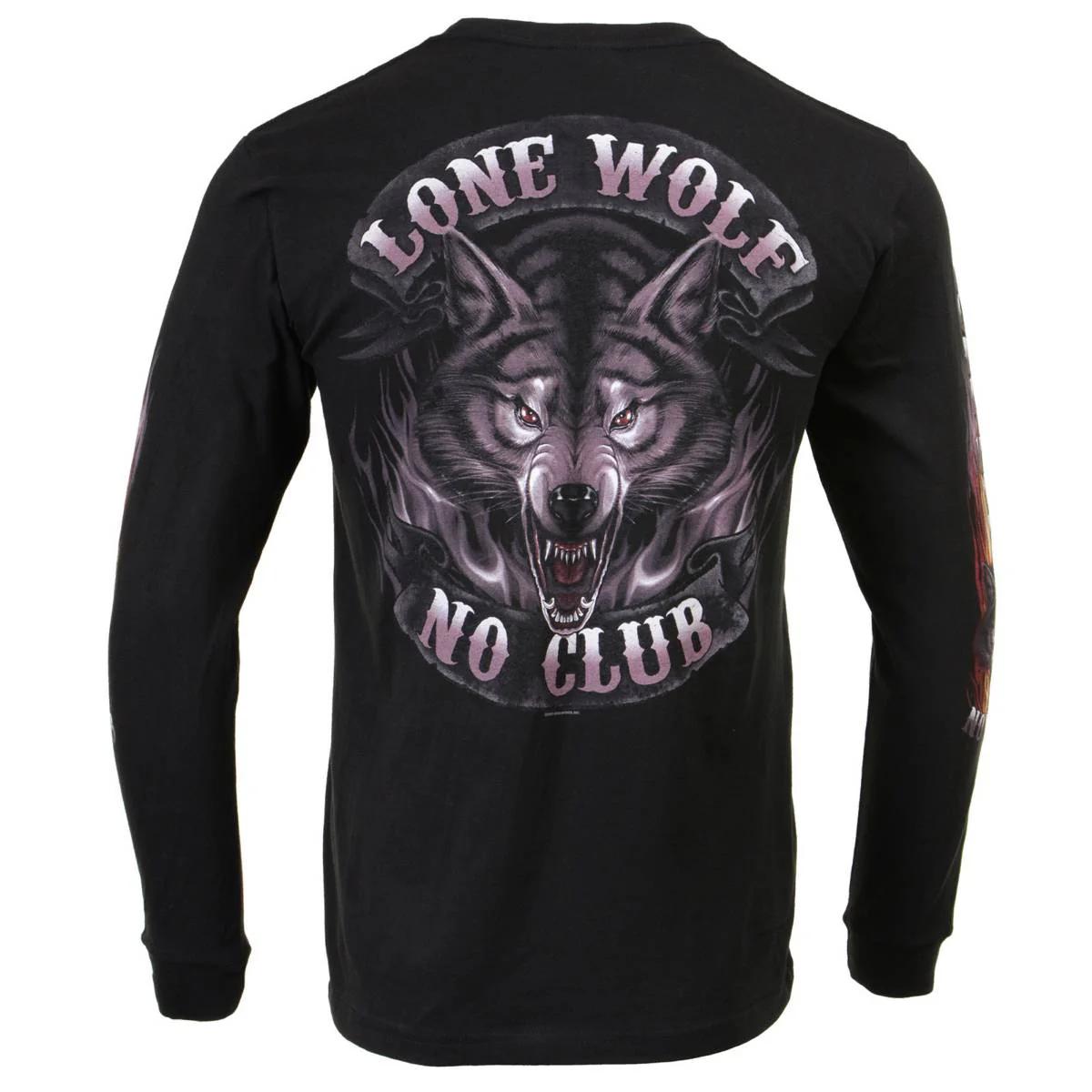 Milwaukee Leather MPMH117001 Men's 'Lone Wolf No Club' Biker Long Sleeve T-Shirt - Image 29