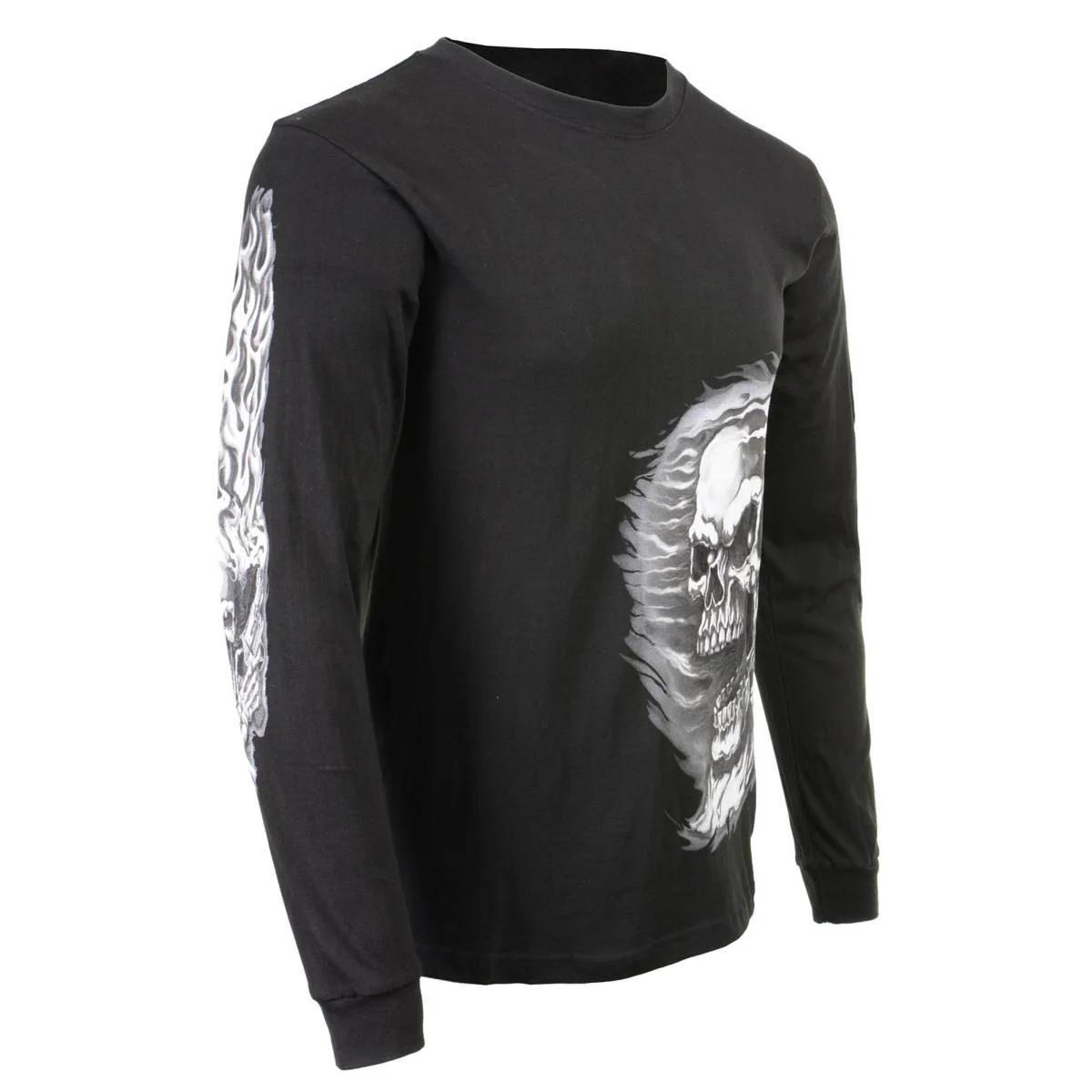 Milwaukee Leather MPMH117002 Mens 'Assassin' Double Sided Black Long Sleeve T-Shirt - Image 14