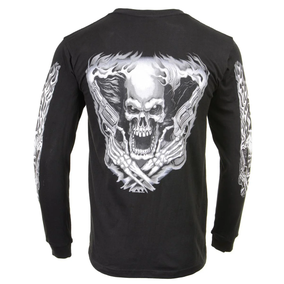 Milwaukee Leather MPMH117002 Mens 'Assassin' Double Sided Black Long Sleeve T-Shirt - Image 28