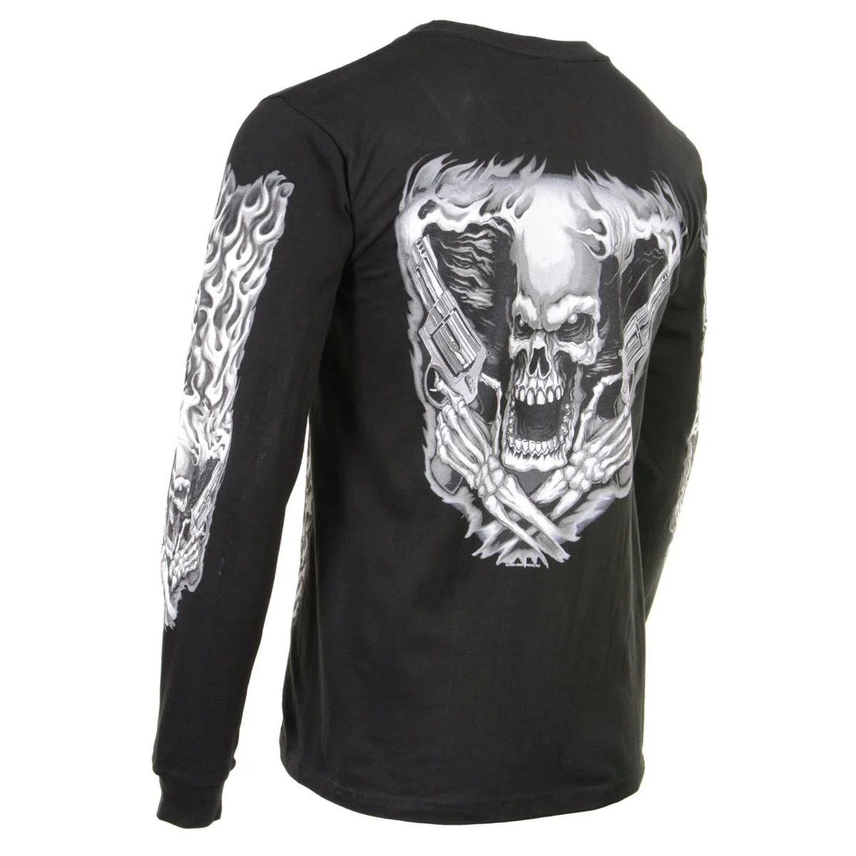 Milwaukee Leather MPMH117002 Mens 'Assassin' Double Sided Black Long Sleeve T-Shirt - Image 37