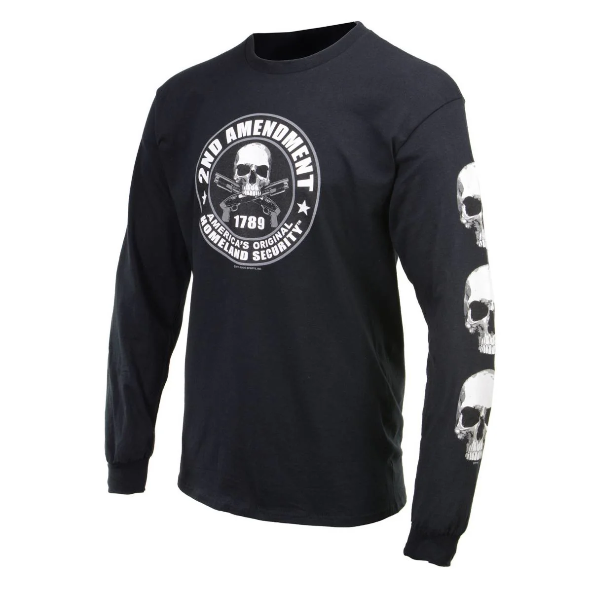 Milwaukee Leather MPMH117003 Men's '2nd Amendment America's Original Homeland Security' Long Sleeve Black T-Shirt - Image 40
