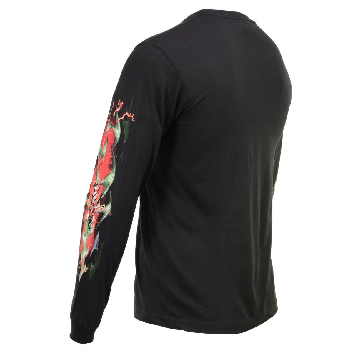 Milwaukee Leather MPMH117005 Men’s ‘Electric Skull’ Long Sleeve Black T-Shirt - Image 37