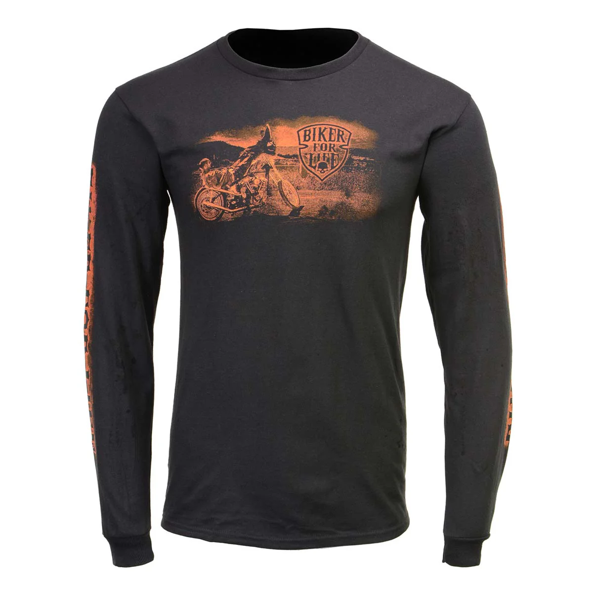 Milwaukee Leather MPMH117006 Men’s ‘Coolin’ Long Sleeve Black T-Shirt - Image 49