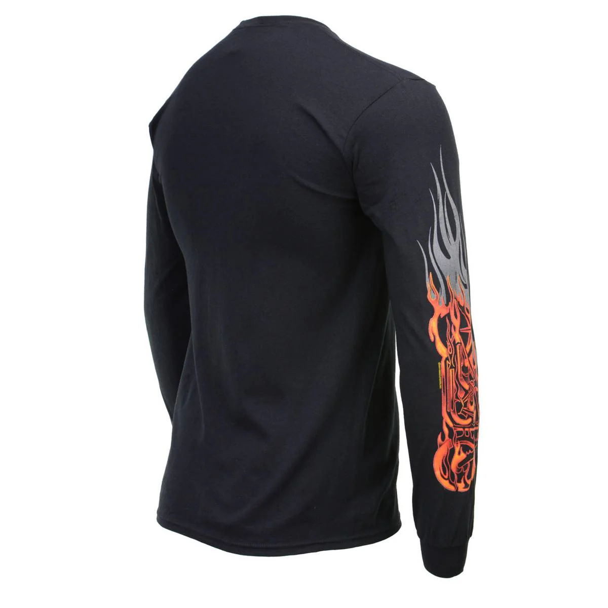 Milwaukee Leather MPMH117007 Men’s ‘Fire Bobber’ Long Sleeve Black T-Shirt - Image 30