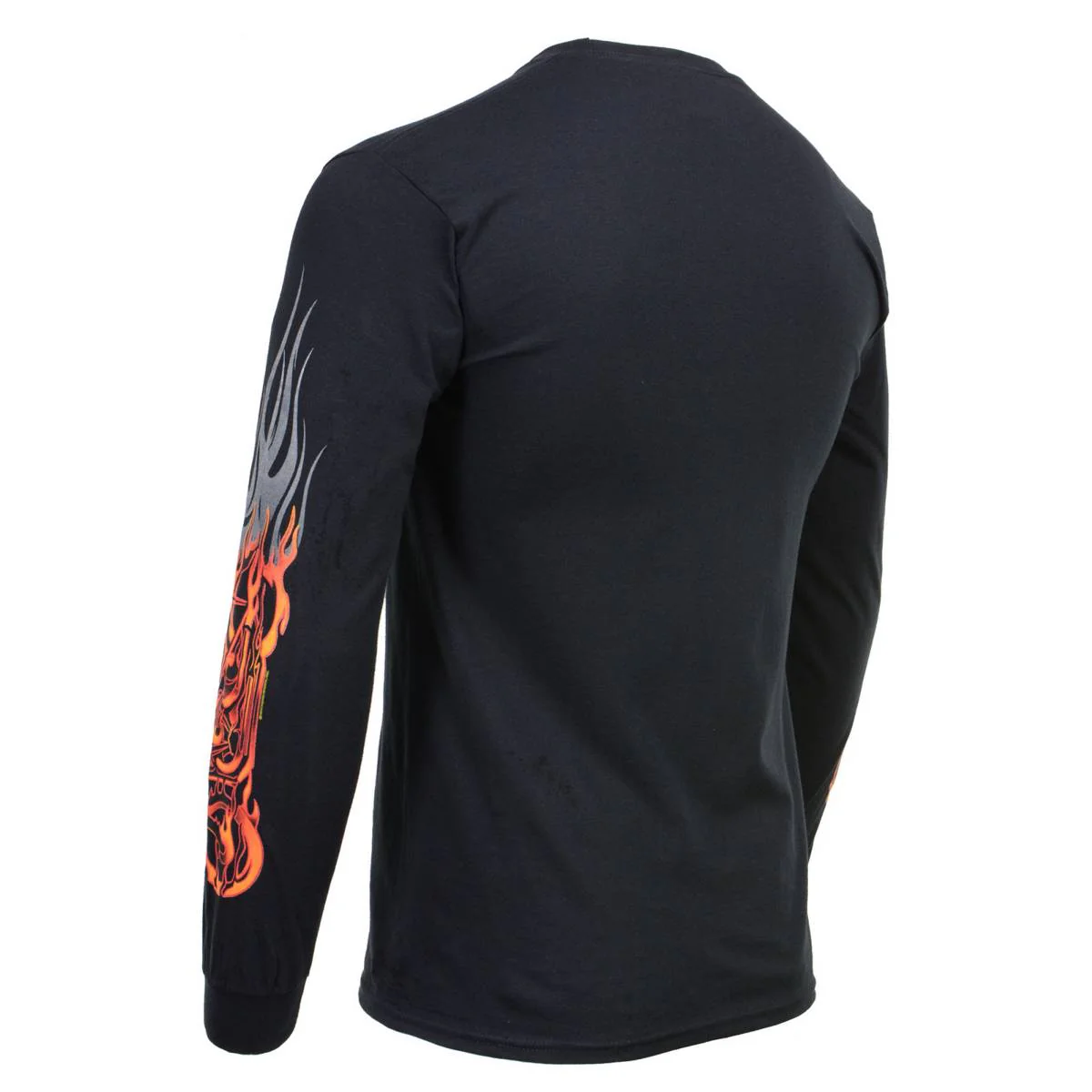 Milwaukee Leather MPMH117007 Men’s ‘Fire Bobber’ Long Sleeve Black T-Shirt - Image 6